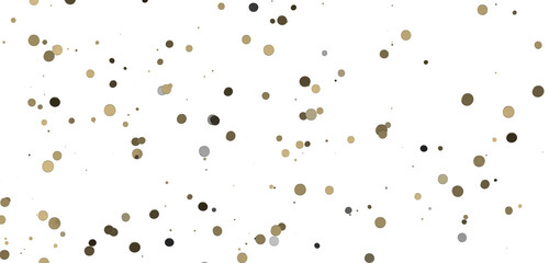 gold confetti background, isolated on transparent background