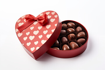 Delicious heart-shaped chocolates Easter bonbons Valentine's day dessert chocolate of love and Easter