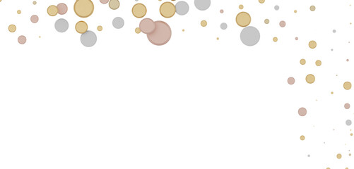 gold  Rainfall: Astonishing 3D Illustration of gold  Confetti Shower