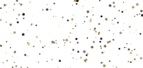 Celestial Splendor Unveiled: 3D Gold Stars Rain Illustration Enchants