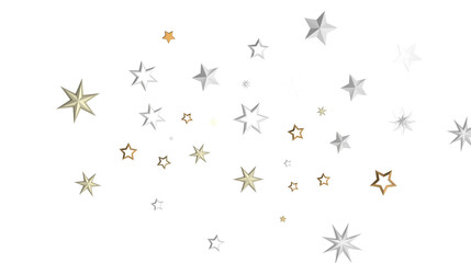 Starlit Christmas Shower: Mesmeric 3D Illustration Depicting Descending Holiday Star Particles