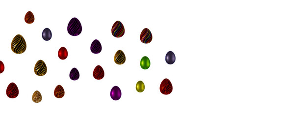 Easter colorful eggs isolated
