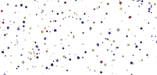 Celestial Splendor Unveiled: 3D Gold Stars Rain Illustration Enchants