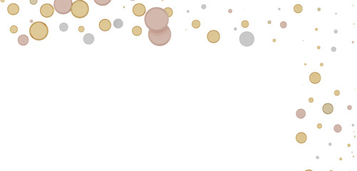 gold  Rainfall: Astonishing 3D Illustration of gold  Confetti Shower