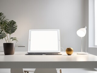 Obraz premium an elegant laptop with plain screen