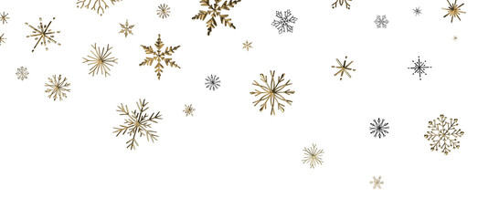 Snowflakes - Christmas background design of snowflake and snow falling in the winter 3d illustration