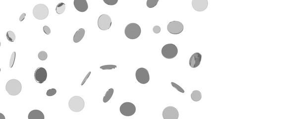 Enchanting Delight: Spectacular 3D Illustration Showcasing Enchanting silver Confetti