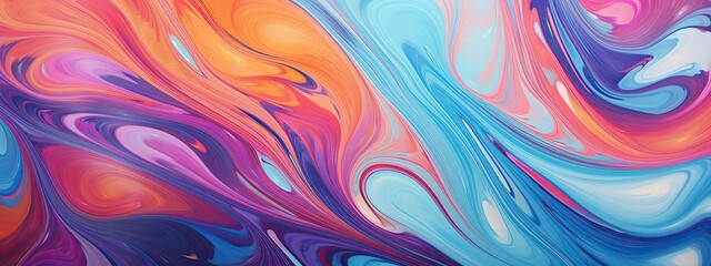 Obraz premium colorful liquid background. flows of colorful paint with wavy. Abstract background banner colorful