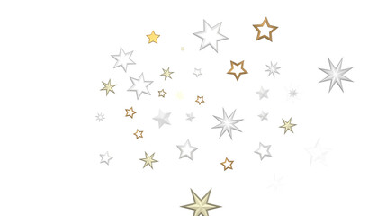 A Shower of Golden Stars: Captivating 3D Illustration Takes You to a Celestial Realm