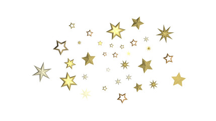 Enchanting 3D Gold Stars Rain: A Celestial Delight for the Eyes