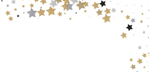 Stellar Symphony: Embark on a Visual Journey with 3D Gold Stars Rain