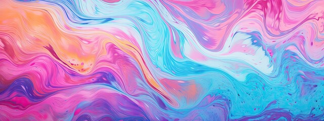 Fototapeta premium colorful liquid background. flows of colorful paint with wavy. Abstract background banner colorful