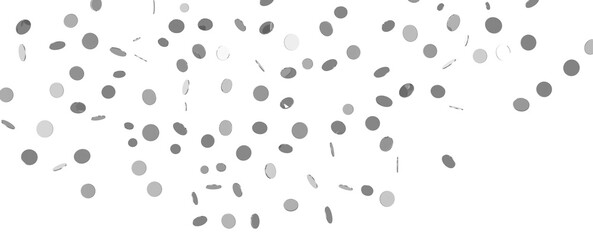 silver  Burst: Astonishing 3D Illustration of Bursting silver Confetti