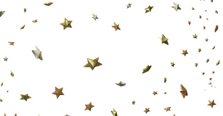 Stars - stars. Confetti celebration, Falling golden abstract decoration for party, birthday celebrate,