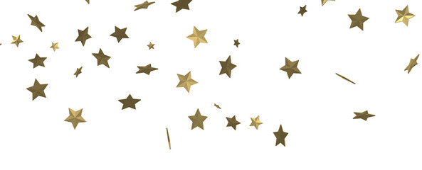 Twinkling Christmas Descent: Striking 3D Illustration Showcasing Falling Festive Twinkling Stars