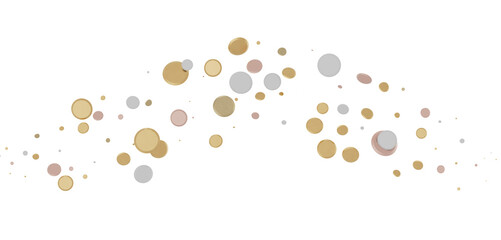 gold  Rainfall: Astonishing 3D Illustration of gold  Confetti Shower