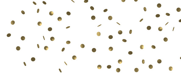 Gilded Celebration: Magnificent 3D Illustration of a Grand Gold Confetti Event
