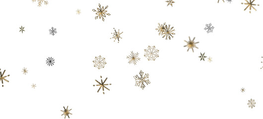 Snowflakes - Christmas background design of snowflake and snow falling in the winter 3d illustration