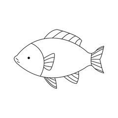 Fish  Continuous one line art outline vector  illustration and tattoo design
market titel: