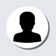 User icon vector. Profile sign symbol in trendy flat style. Profile vector icon illustration in circle isolated on gray background