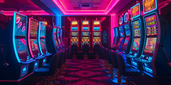 neon casino slots machine, las vegas casino slot reel