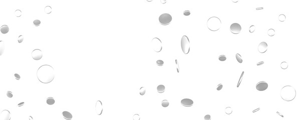 Enchanting Delight: Spectacular 3D Illustration Showcasing Enchanting silver Confetti