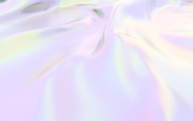 Abstract Holographic Waves - Vibrant Pastel Background