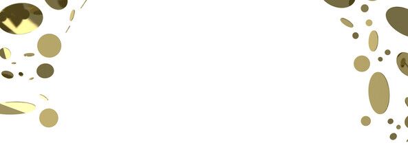 Gilded Celebration: Magnificent 3D Illustration of a Grand Gold Confetti Event