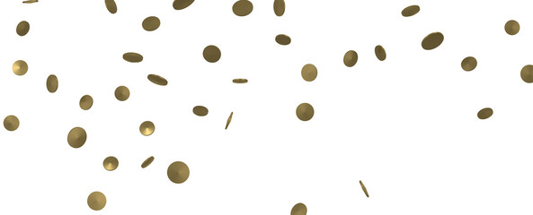 Gilded Celebration: Magnificent 3D Illustration of a Grand Gold Confetti Event