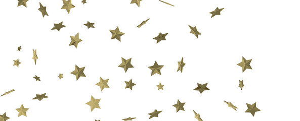 stars gold rainfall in 3d