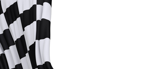 Black and white checkered abstract background. Race background with space for text. Racing flag