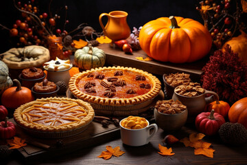 Obraz na płótnie Canvas halloween pumpkin muffins