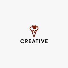 creative ice cream logo design