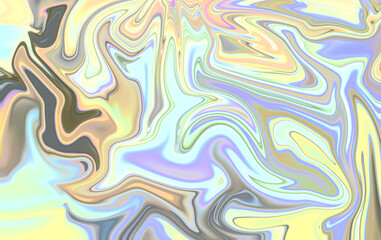 Liquid Marble Texture - Fluid Pastel Rainbow Swirls Background