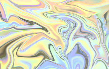 Liquid Marble Texture - Fluid Pastel Rainbow Swirls Background