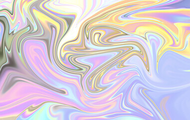Liquid Marble Texture - Fluid Pastel Rainbow Swirls Background
