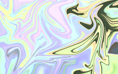 Liquid Marble Texture - Fluid Pastel Rainbow Swirls Background