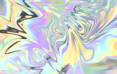 Liquid Marble Texture - Fluid Pastel Rainbow Swirls Background