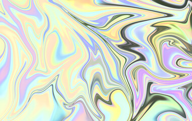 Liquid Marble Texture - Fluid Pastel Rainbow Swirls Background