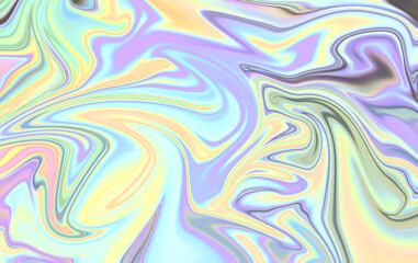 Liquid Marble Texture - Fluid Pastel Rainbow Swirls Background