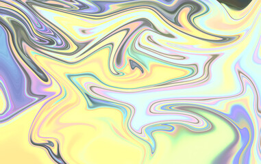 Liquid Marble Texture - Fluid Pastel Rainbow Swirls Background