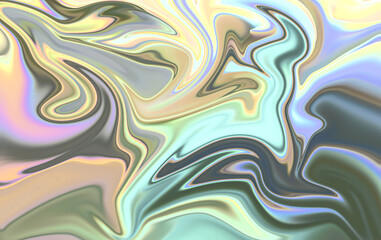 Liquid Marble Texture - Fluid Pastel Rainbow Swirls Background