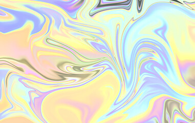 Liquid Marble Texture - Fluid Pastel Rainbow Swirls Background
