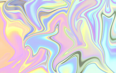 Liquid Marble Texture - Fluid Pastel Rainbow Swirls Background