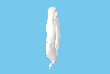 Milk Splash on Blue Background - High-Resolution Image