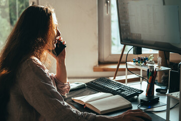 Remote Worker Engaged in Business Call