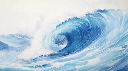 Ocean Wave, Generative AI Illustration