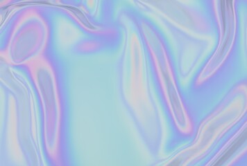 Abstract Holographic Waves - Vibrant Pastel Background