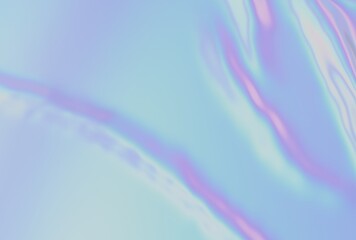 Abstract Holographic Waves - Vibrant Pastel Background