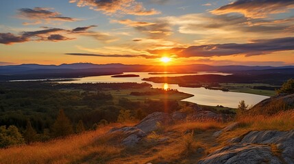 "Serenity at Sunset: Breathtaking Landscapes and Golden Hours